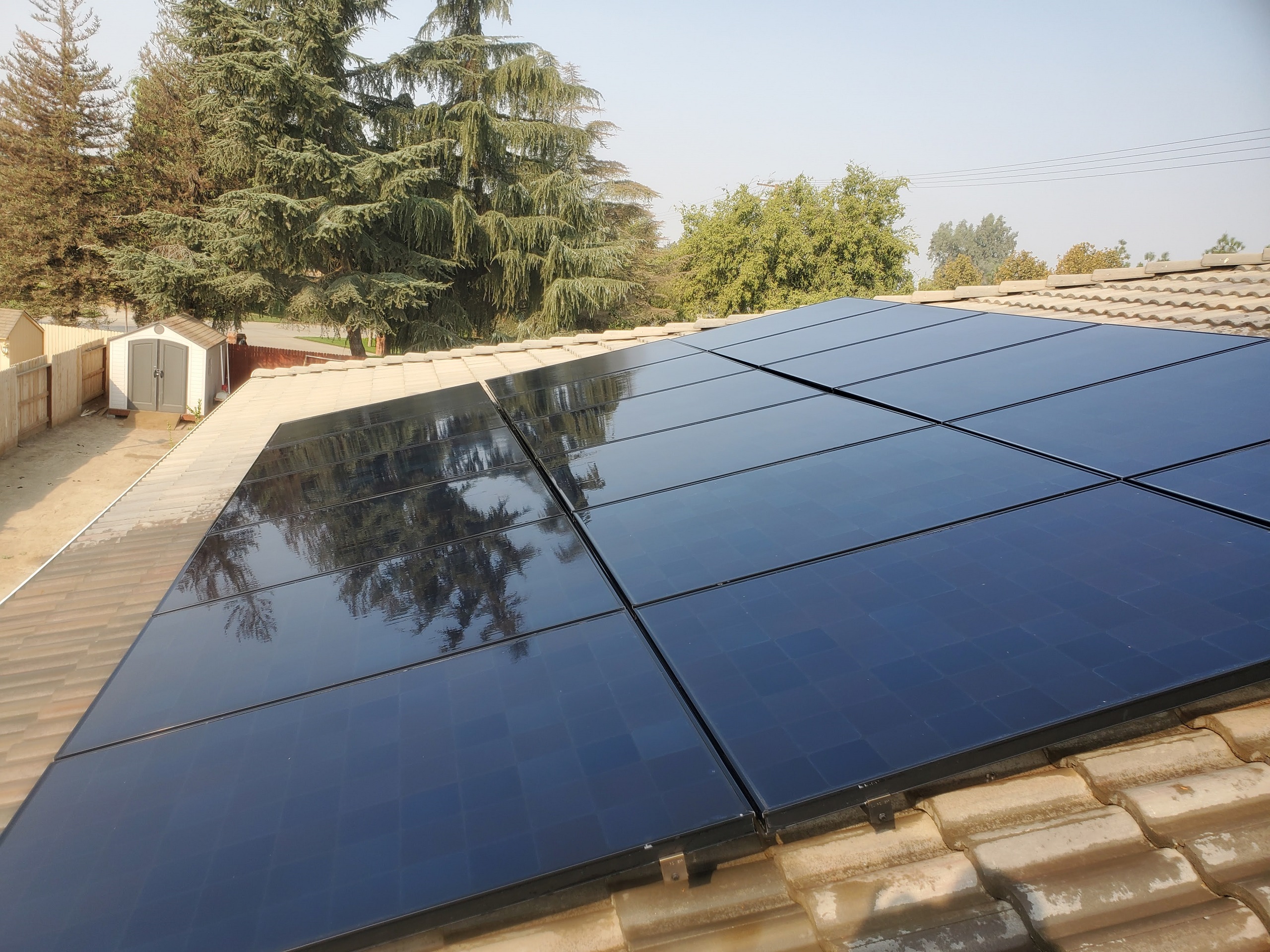 Clean SunPower solar panels